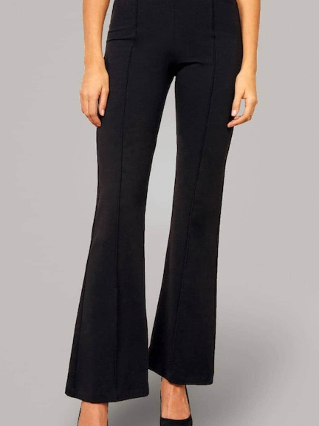 

BAESD Women Relaxed High-Rise Bootcut Trousers, Black