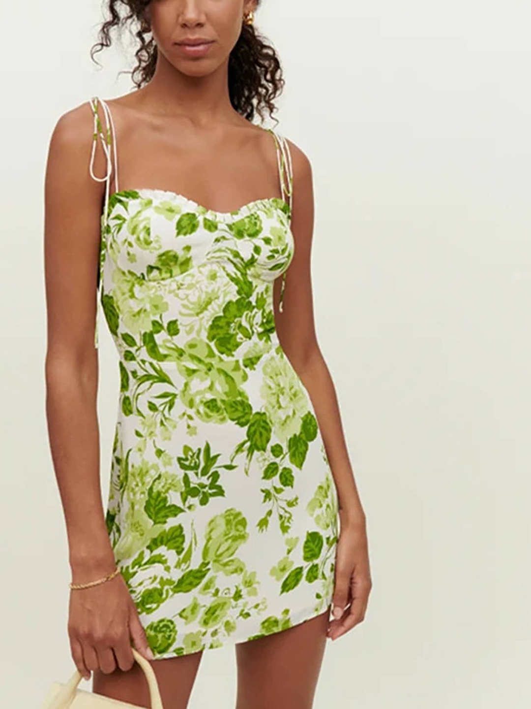 

LULU & SKY Floral Printed Sheath Mini Dress, Green