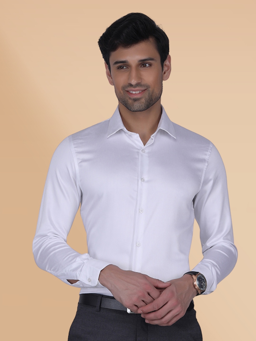 

Berkshire Smart Slim Fit Satin Formal Shirt, White