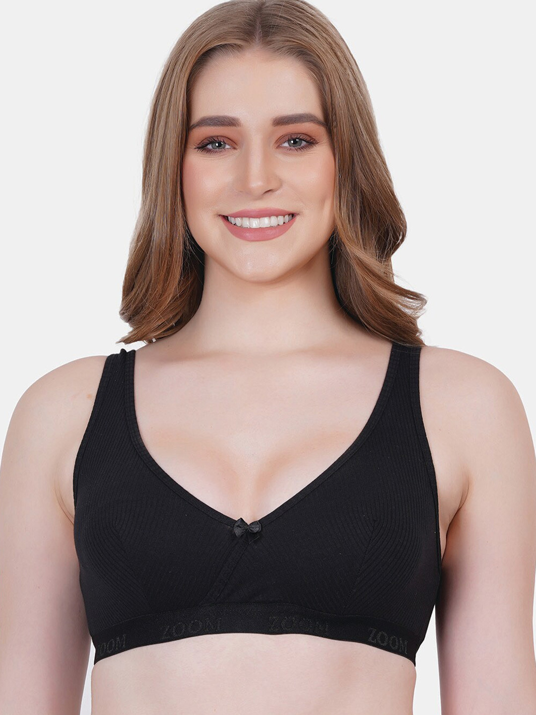 

Reveira Full Coverage Seamless Dry Fit Workout Bra With All Day Comfort, Black