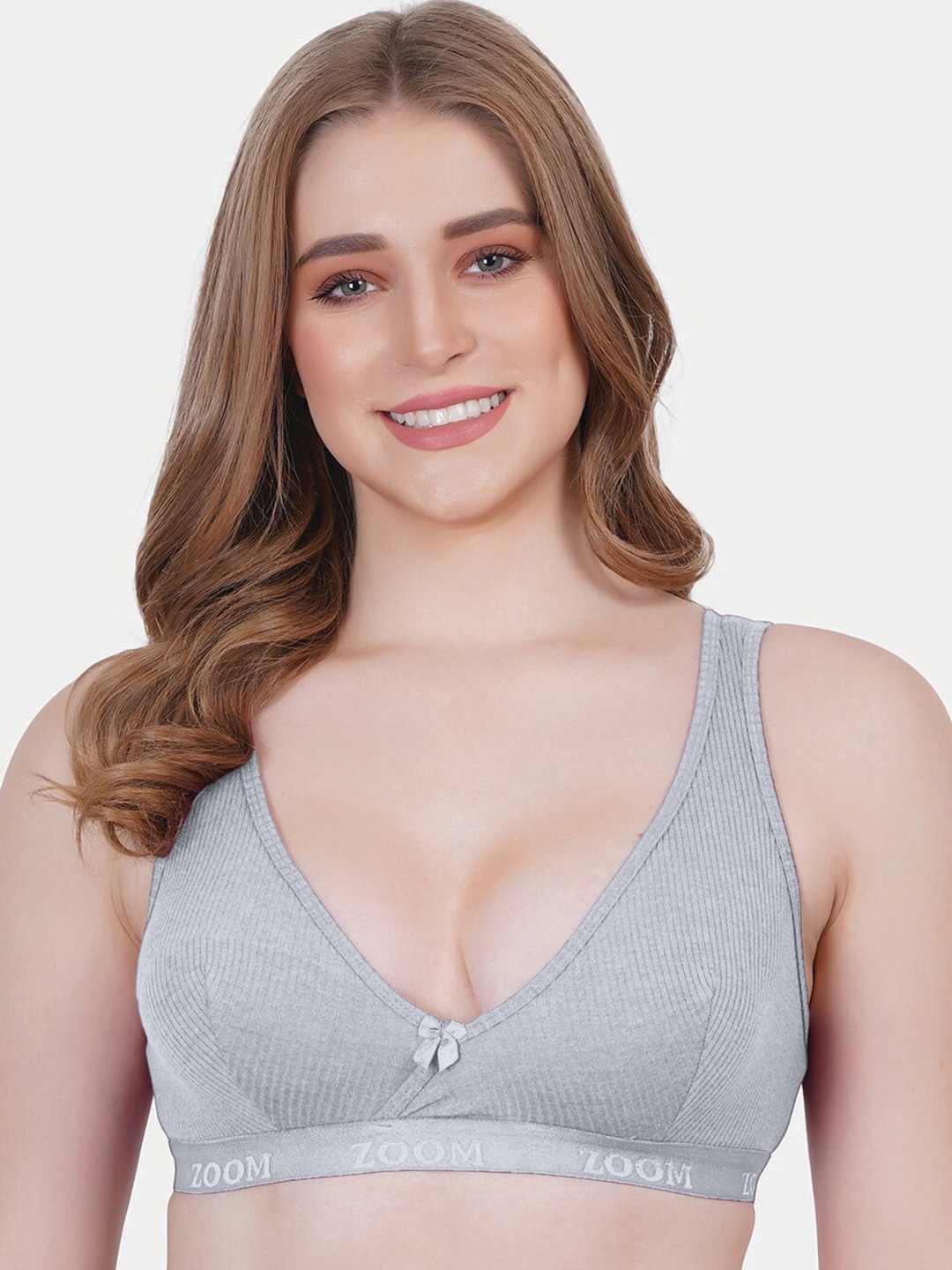 

Reveira Full Coverage Non Padded Workout Bra With All Day Comfort, Grey