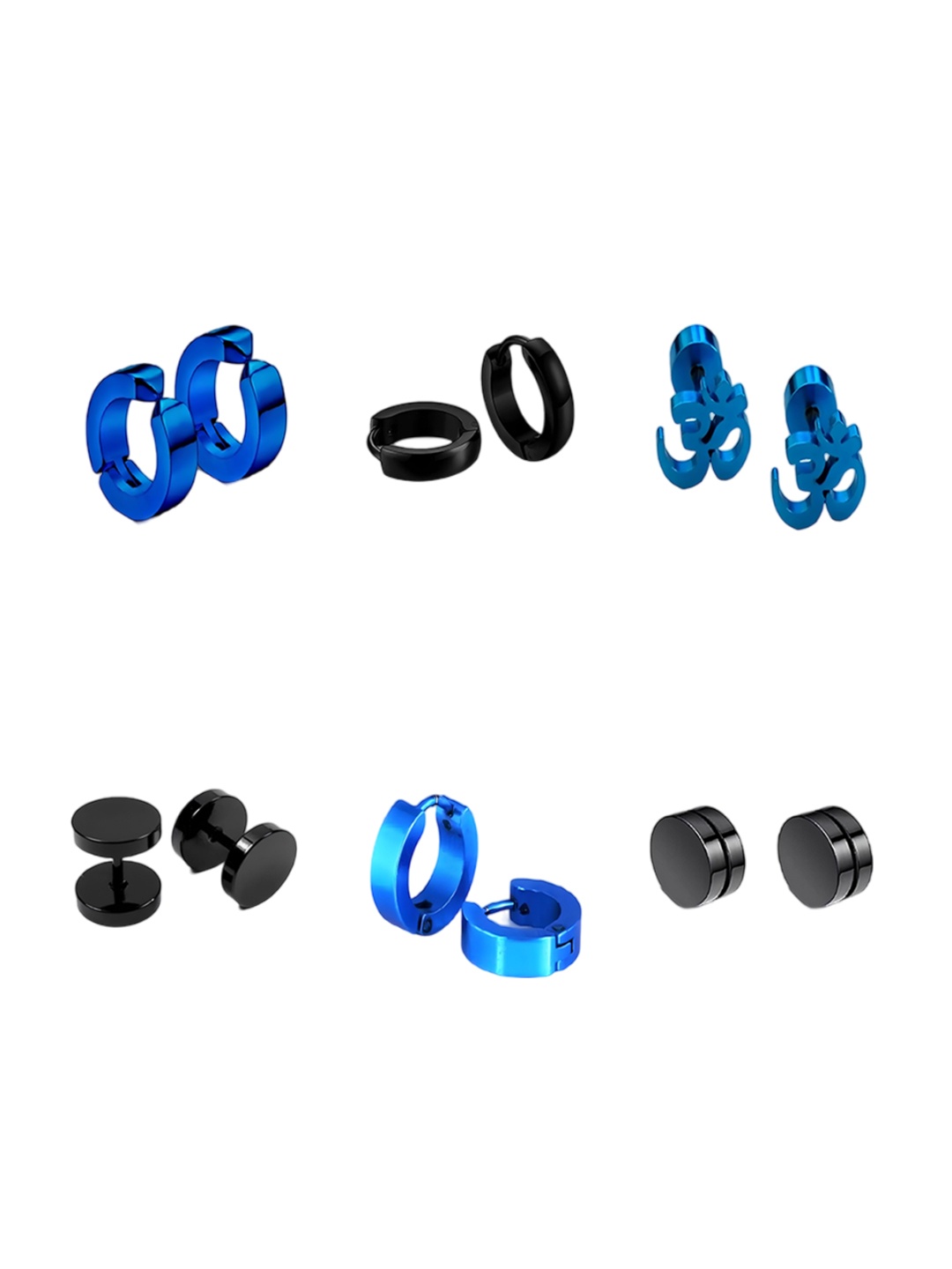 

KARISHMA KREATIONS Set Of 6 Studs, Blue