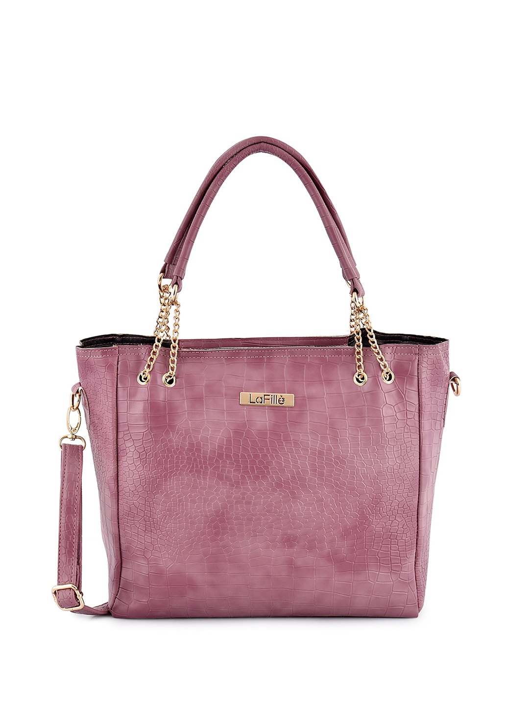 

LaFille Animal Textured Structured Handheld Bag, Purple