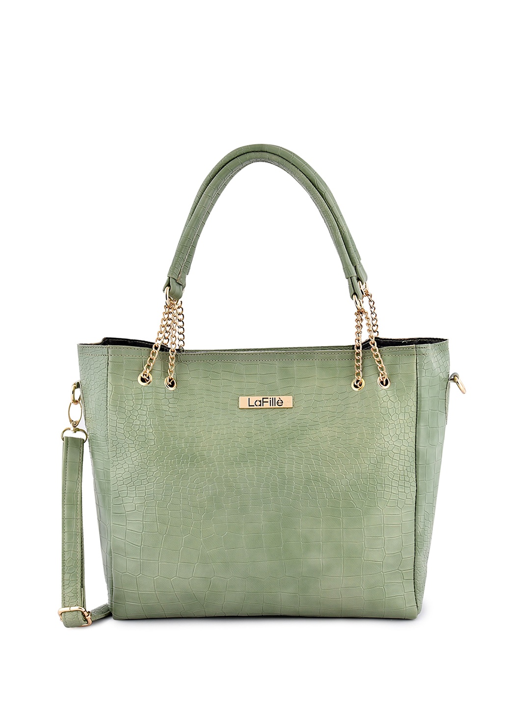 

LaFille Textured Structured Handheld Bag, Green