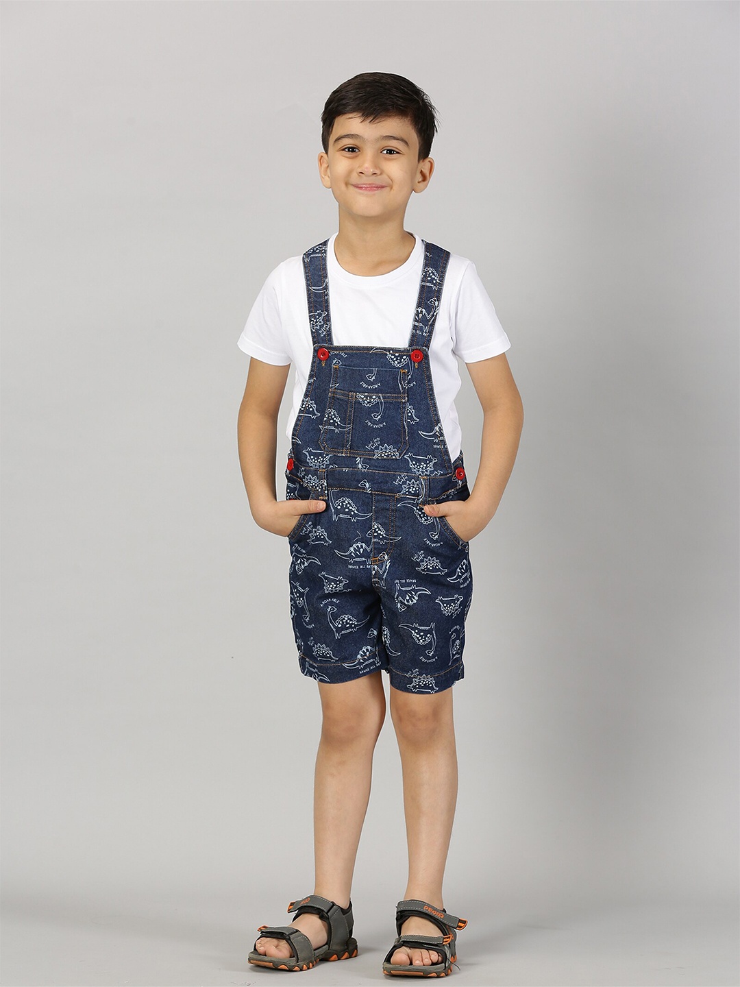 

KiddoPanti Boys Dungarees with T-shirt, Navy blue