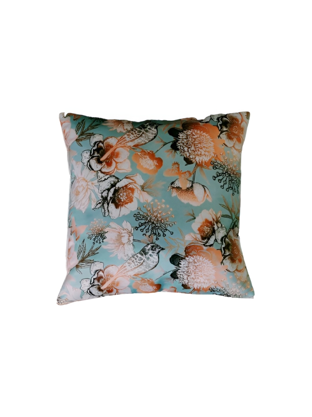

GAB Green & Orange Floral Square Cushion Covers