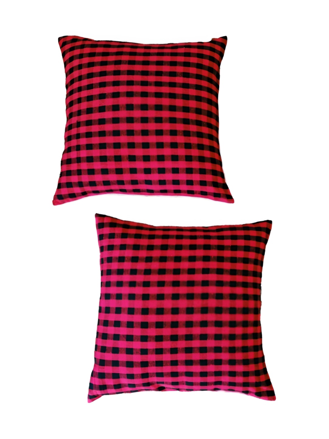 

GAB Red & Black 2 Pieces Geometric Square Cushion Covers