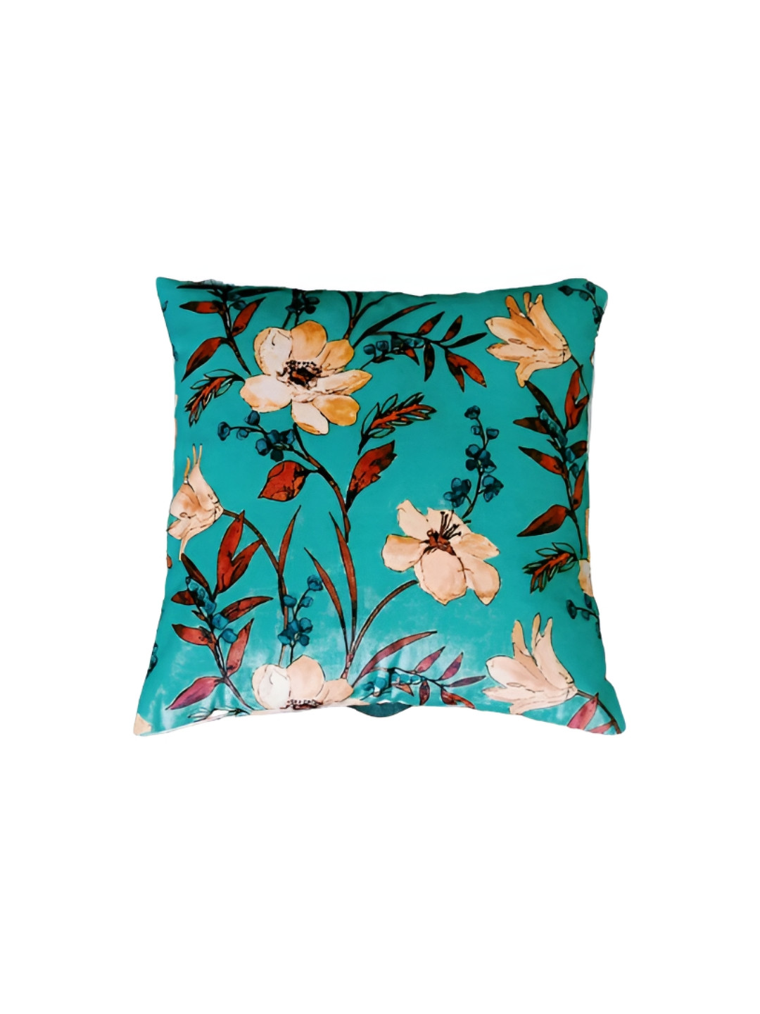 

GAB Green & Orange Floral Square Cushion Covers