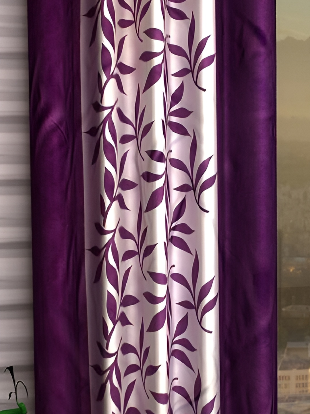 

Panipat Textile Hub Purple & Pink Floral Eyelet Long Door Curtains