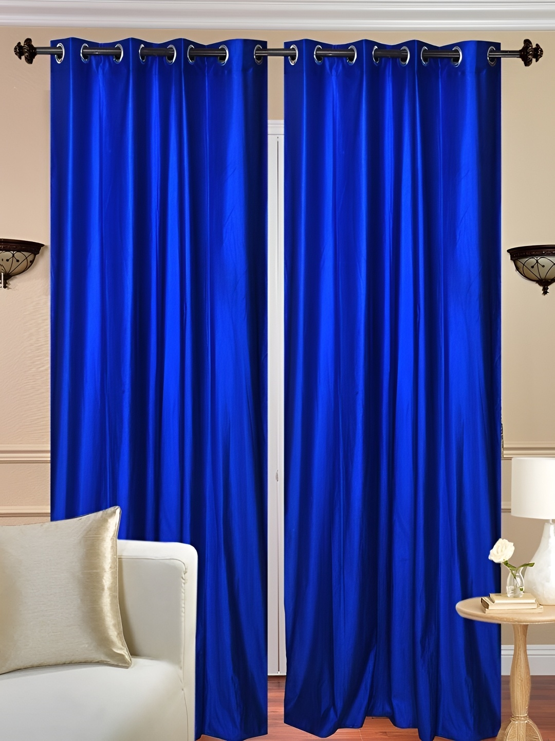 

Panipat Textile Hub Blue 2 Pieces Room Darkening Door Curtains