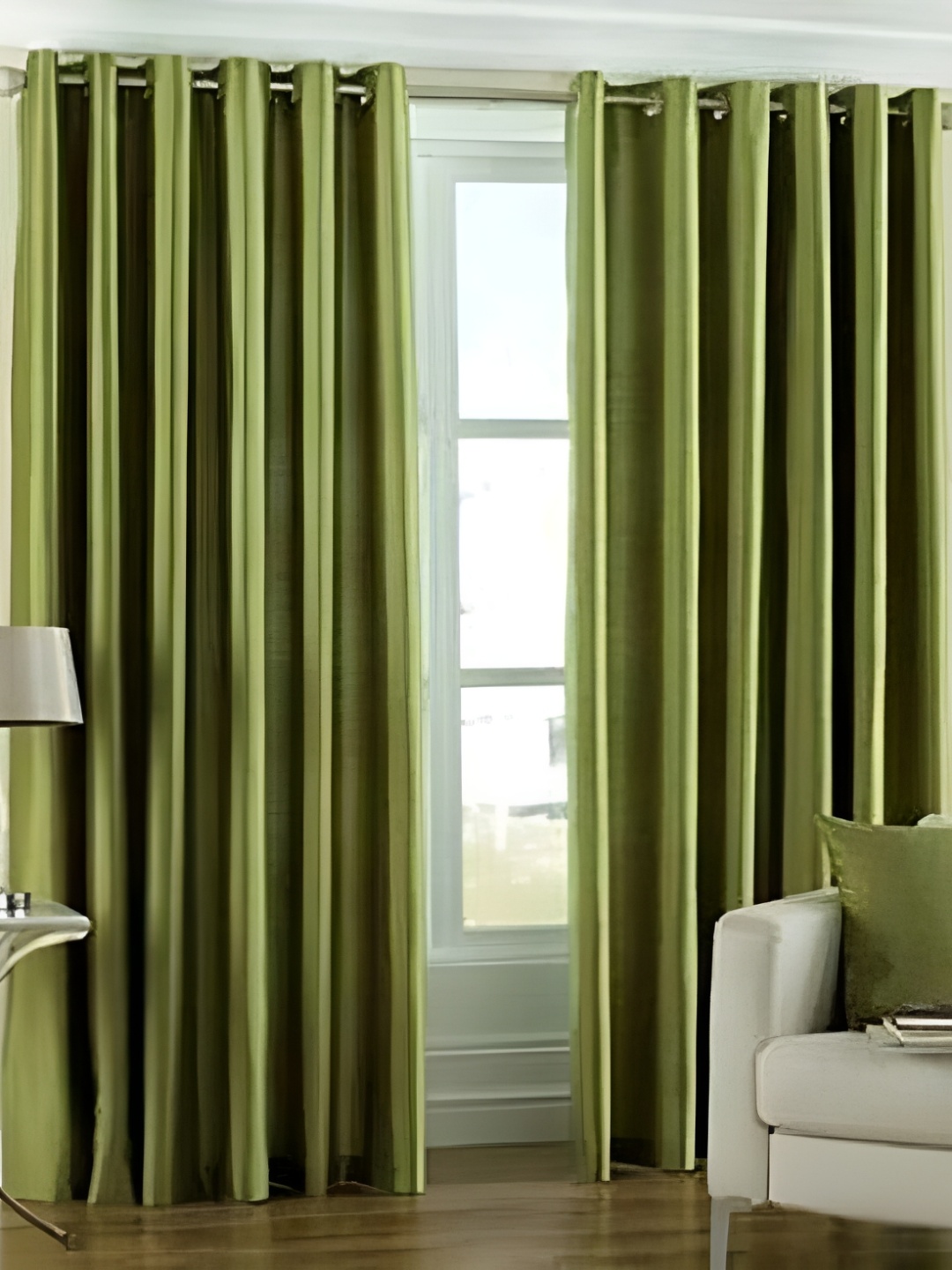 

Panipat Textile Hub Green 2 Pieces Room Darkening Door Curtain