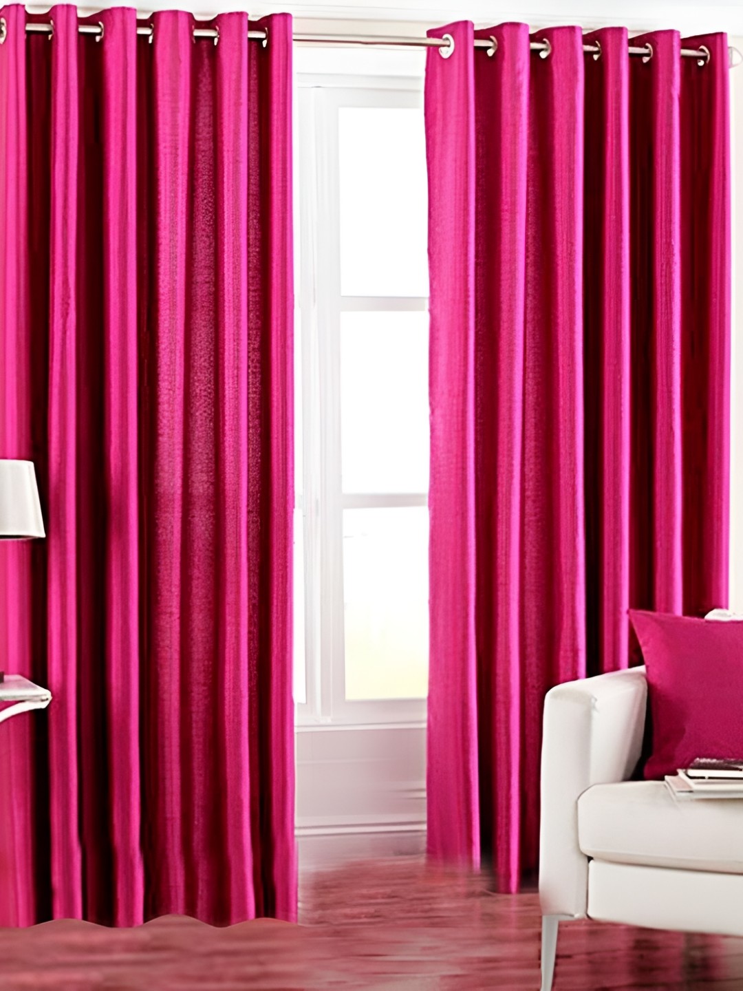 

Panipat Textile Hub Pink 2 Pieces Room Darkening Door Curtains