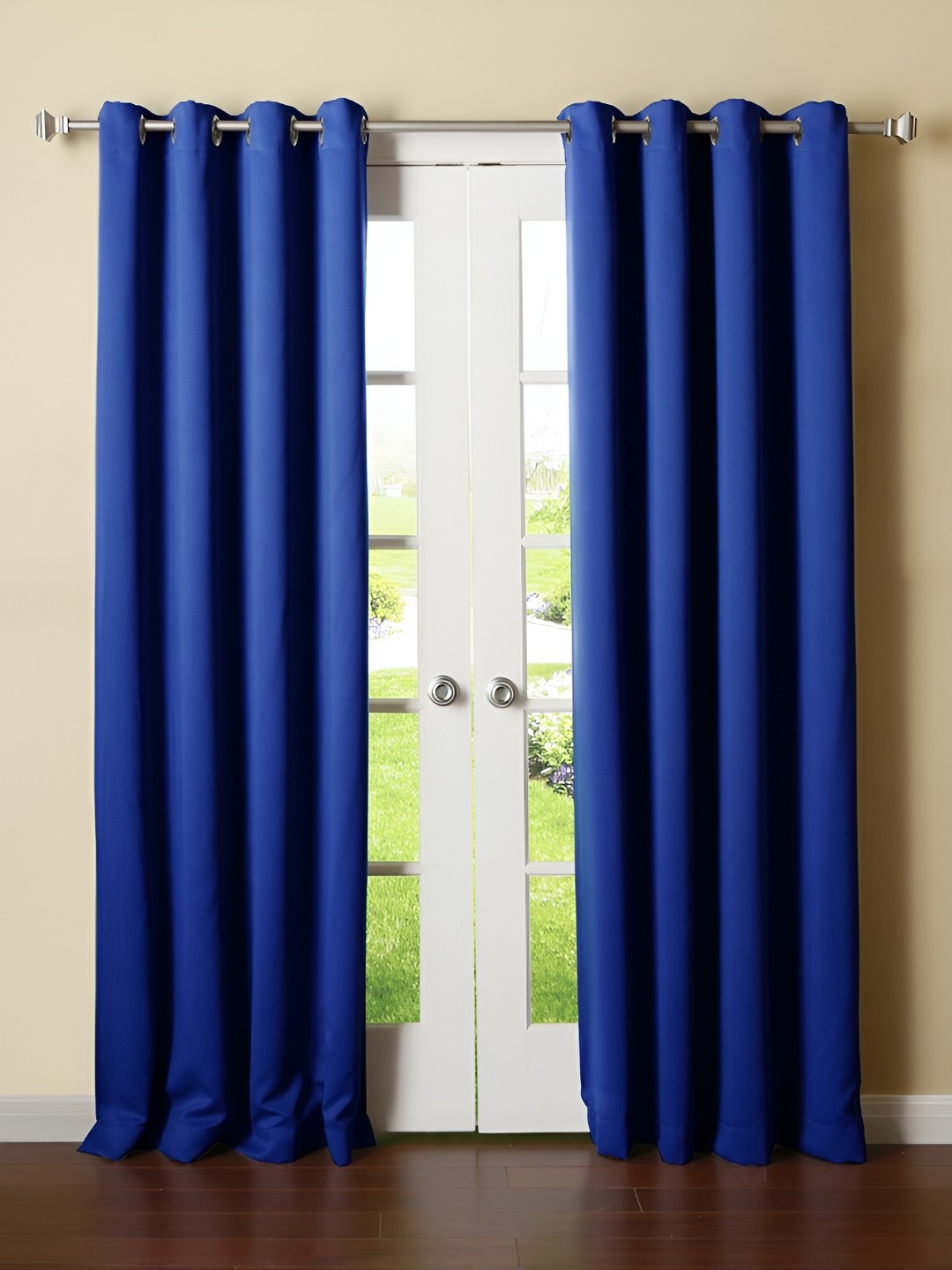 

Panipat Textile Hub Blue 2 Pieces Room Darkening Door Curtain
