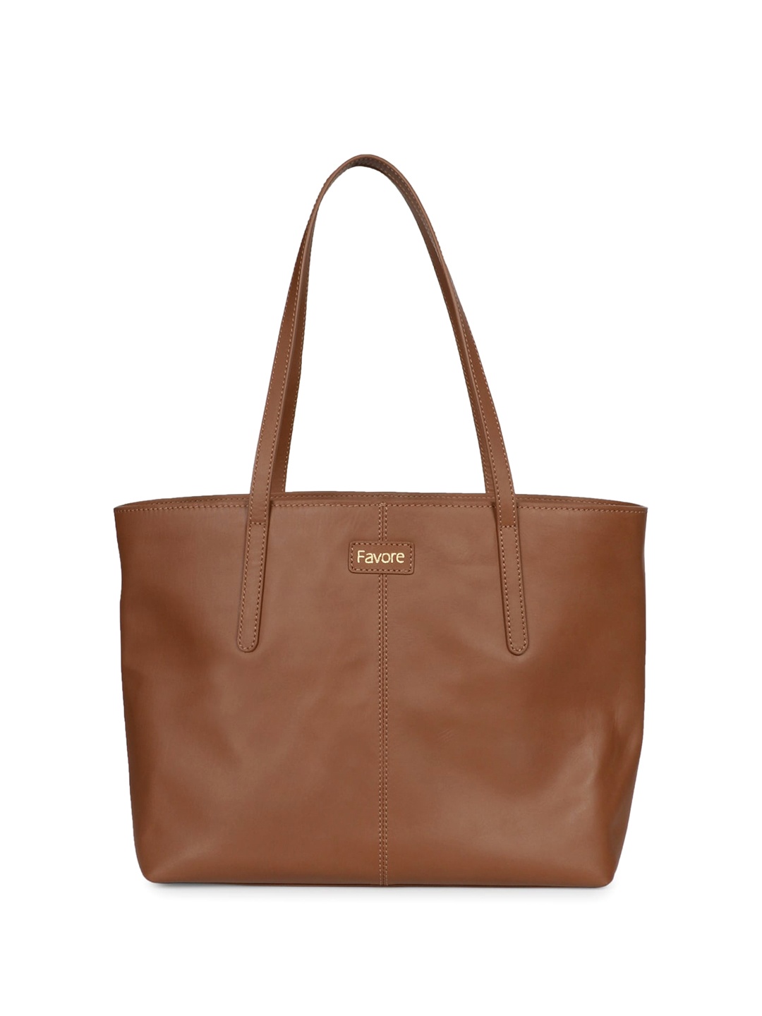 

Saint G Favore Leather Structured Shoulder Bag, Brown