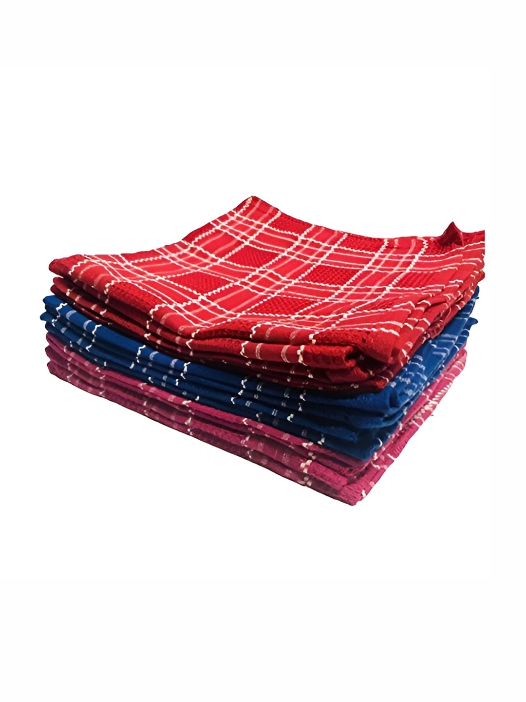 

Homerz Pink & Blue 3 Pieces Checked Pure Cotton Kitchen Towels
