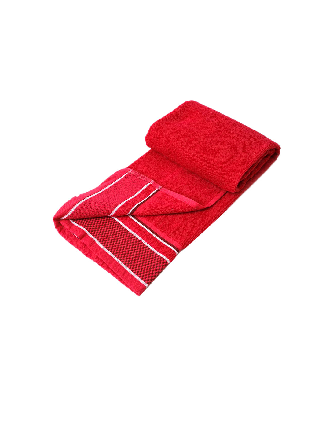 

Homerz Red and Black Cotton 500 GSM Geometric Printed Bath Towels