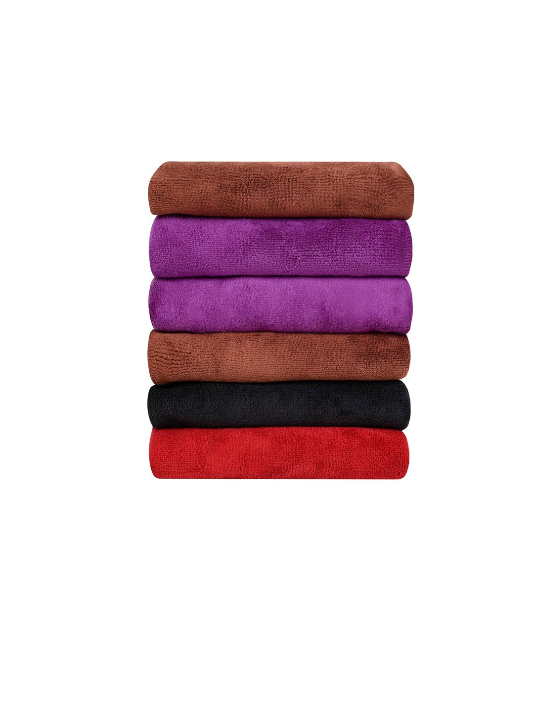 

Homerz Purple and Black 6 Pieces Cotton 500 GSM Bath Towels