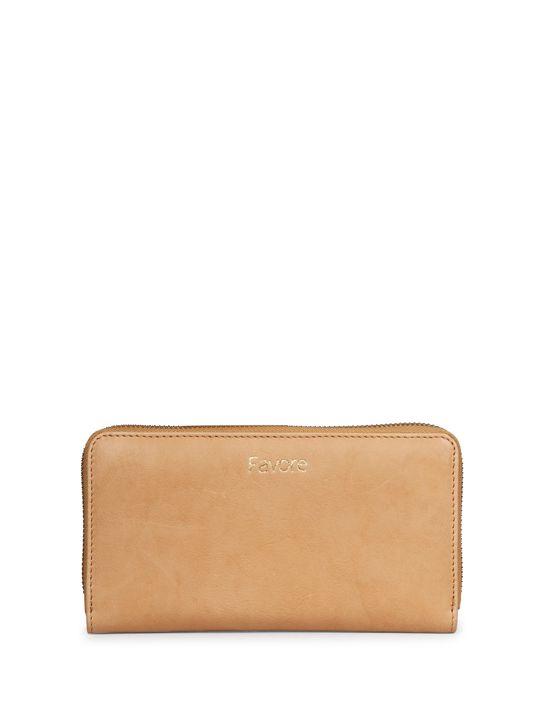 

Saint G Women Leather Zip Around Wallet, Tan