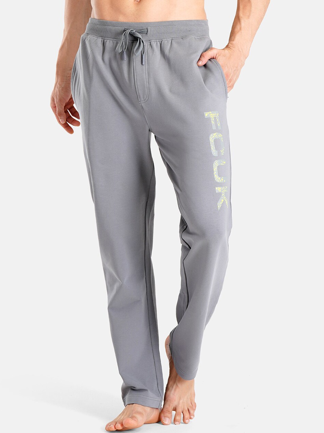 

FCUK Men Mid-Rise Lounge Pants, Grey