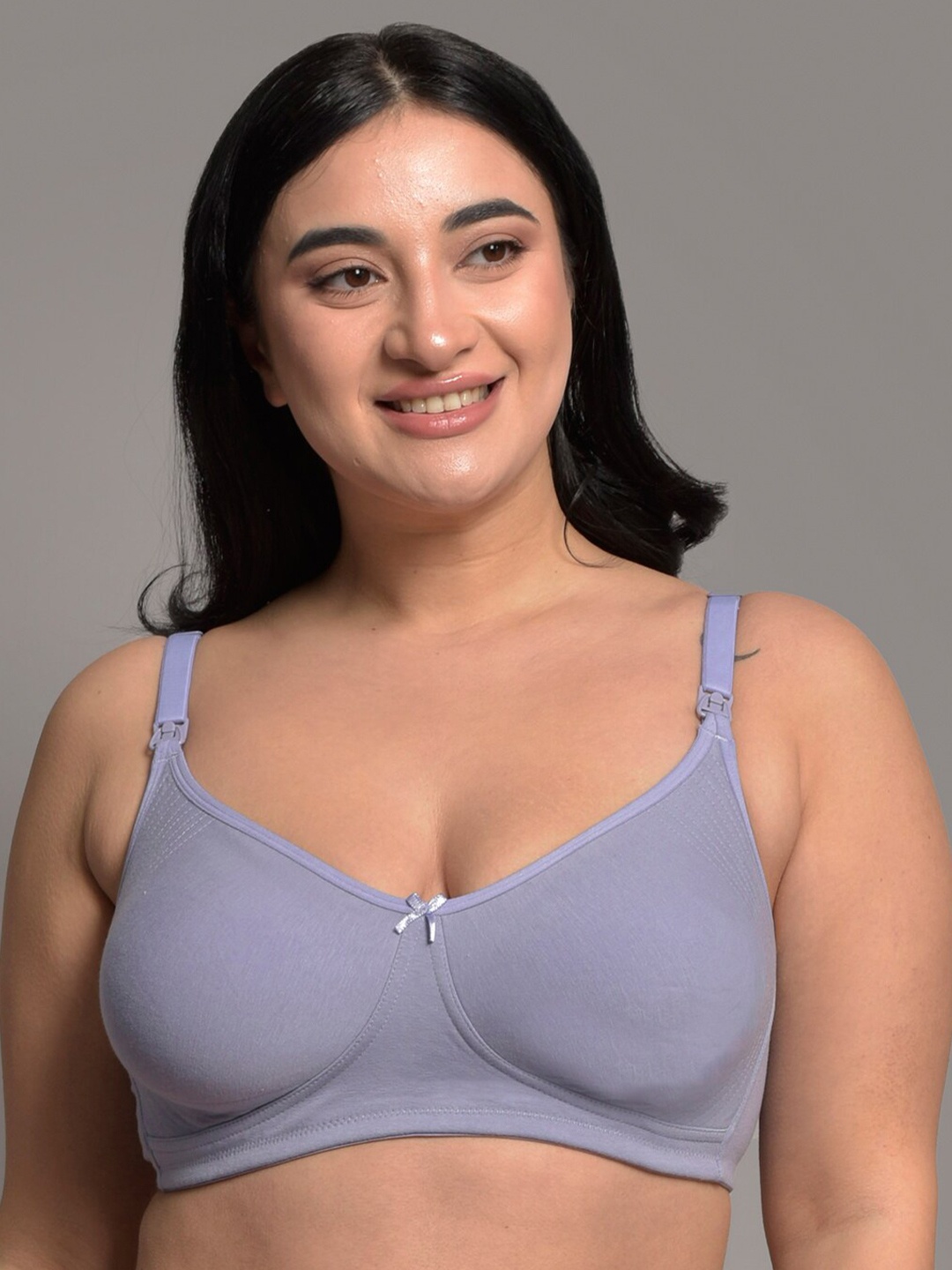 

Inner Sense Plus Size Non-Wired Non Padded Anti Odour Anti Microbial Maternity Bra, Lavender