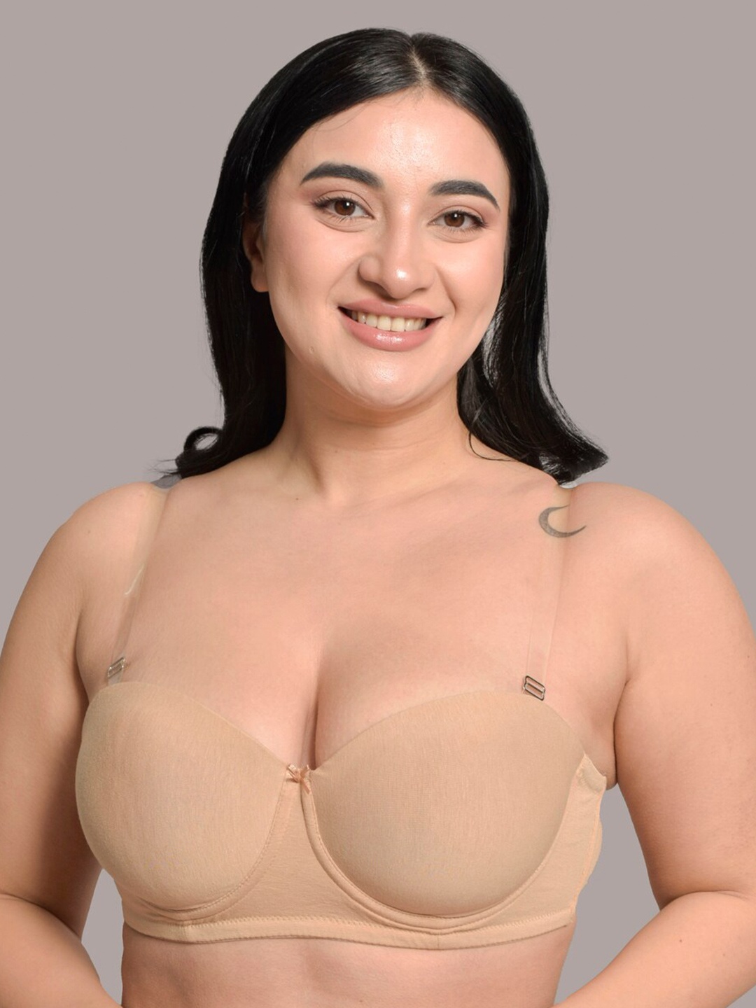 

Inner Sense Medium Coverage Lightly Padded Anti Odour & Anti Microbial T-shirt Bra, Beige