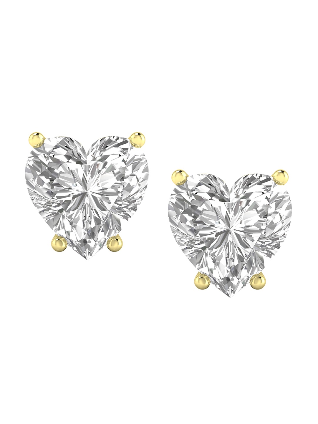 

ORIONZ Gold-Plated Sterling Silver Cubic Zirconia Studded Studs Earrings