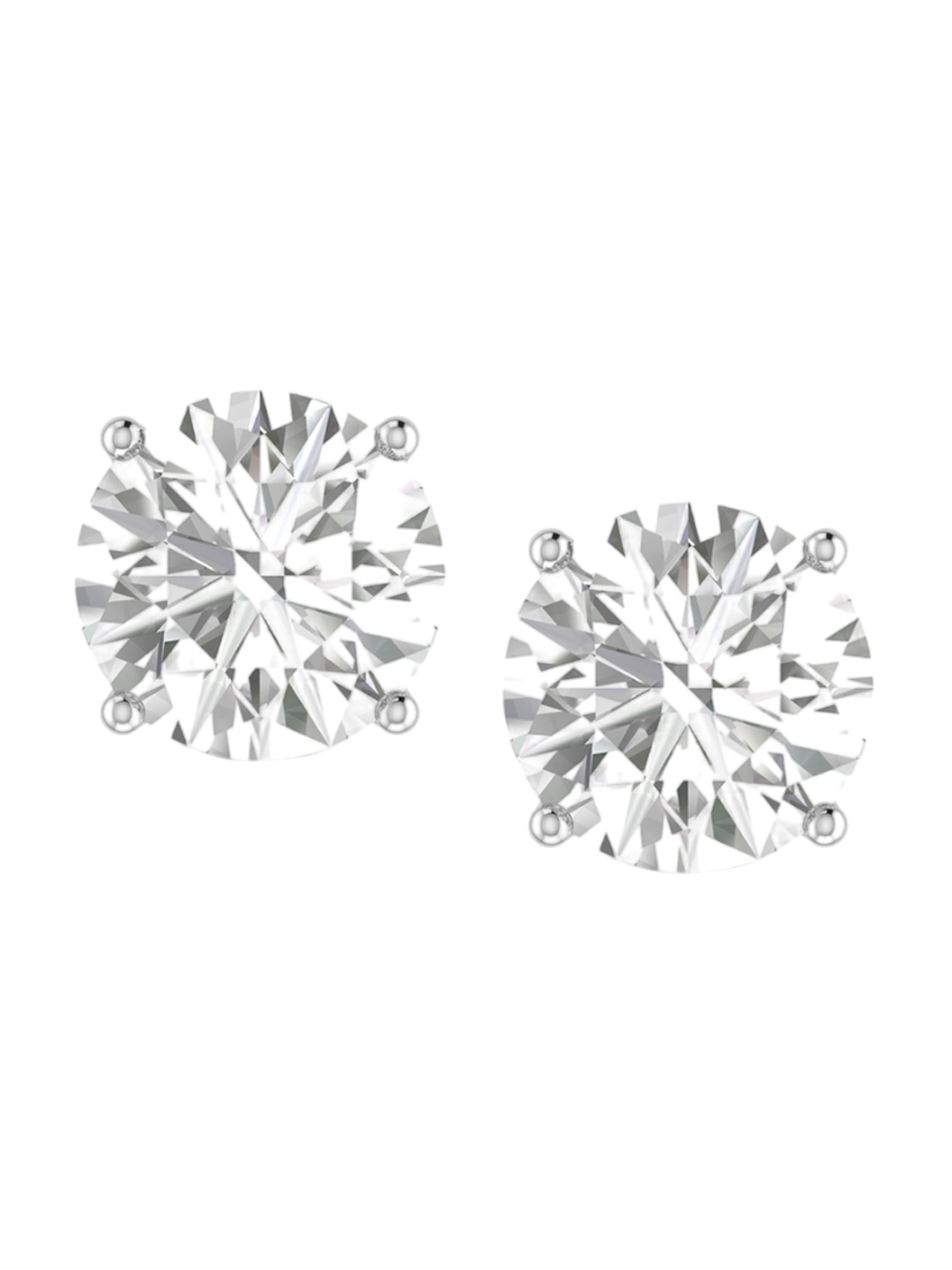 

ORIONZ Sterling Silver Cubic Zirconia Contemporary Studs Earrings, White