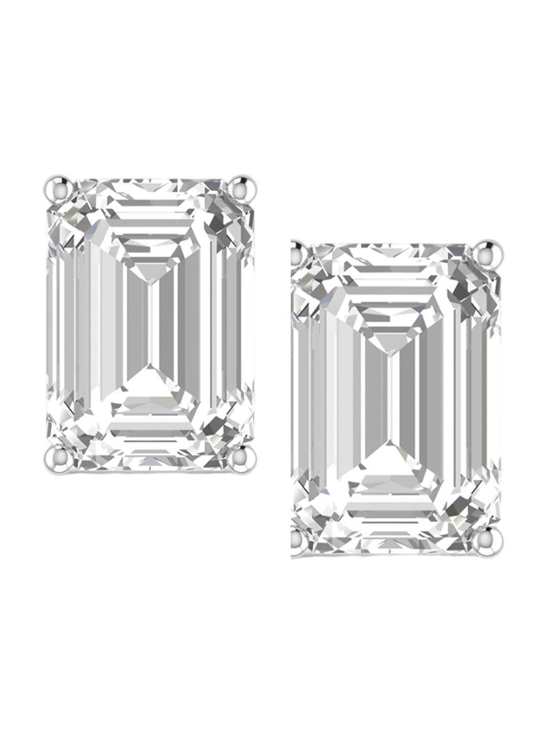 

ORIONZ Contemporary Cubic Zirconia Studs Earrings, White
