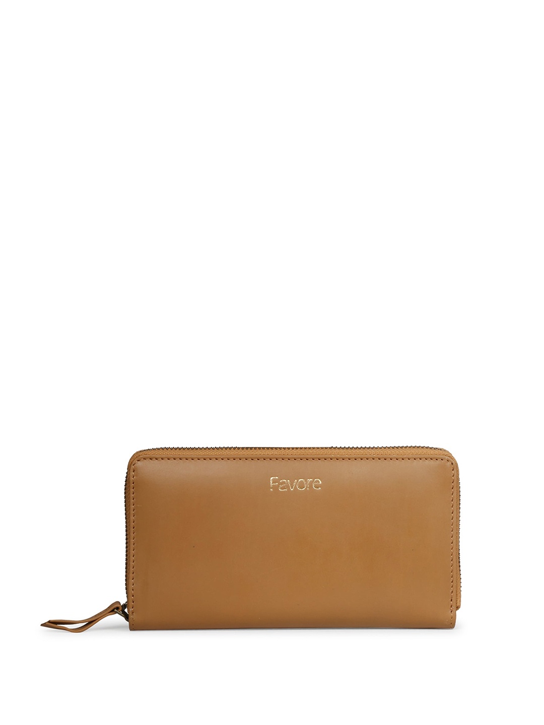 

Saint G Women Leather Zip Around Wallet, Tan