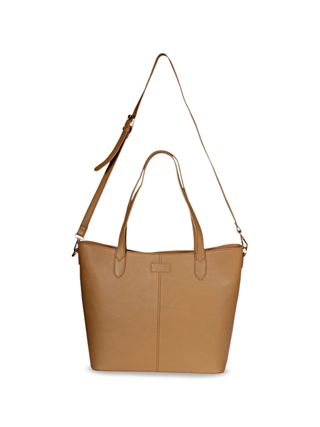 

Saint G Leather Structured Shoulder Bag, Tan