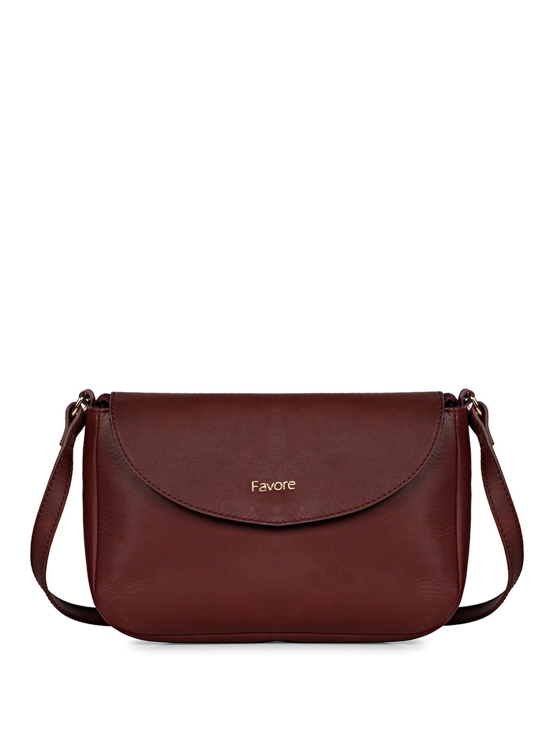 

Saint G Leather Structured Sling Bag, Burgundy