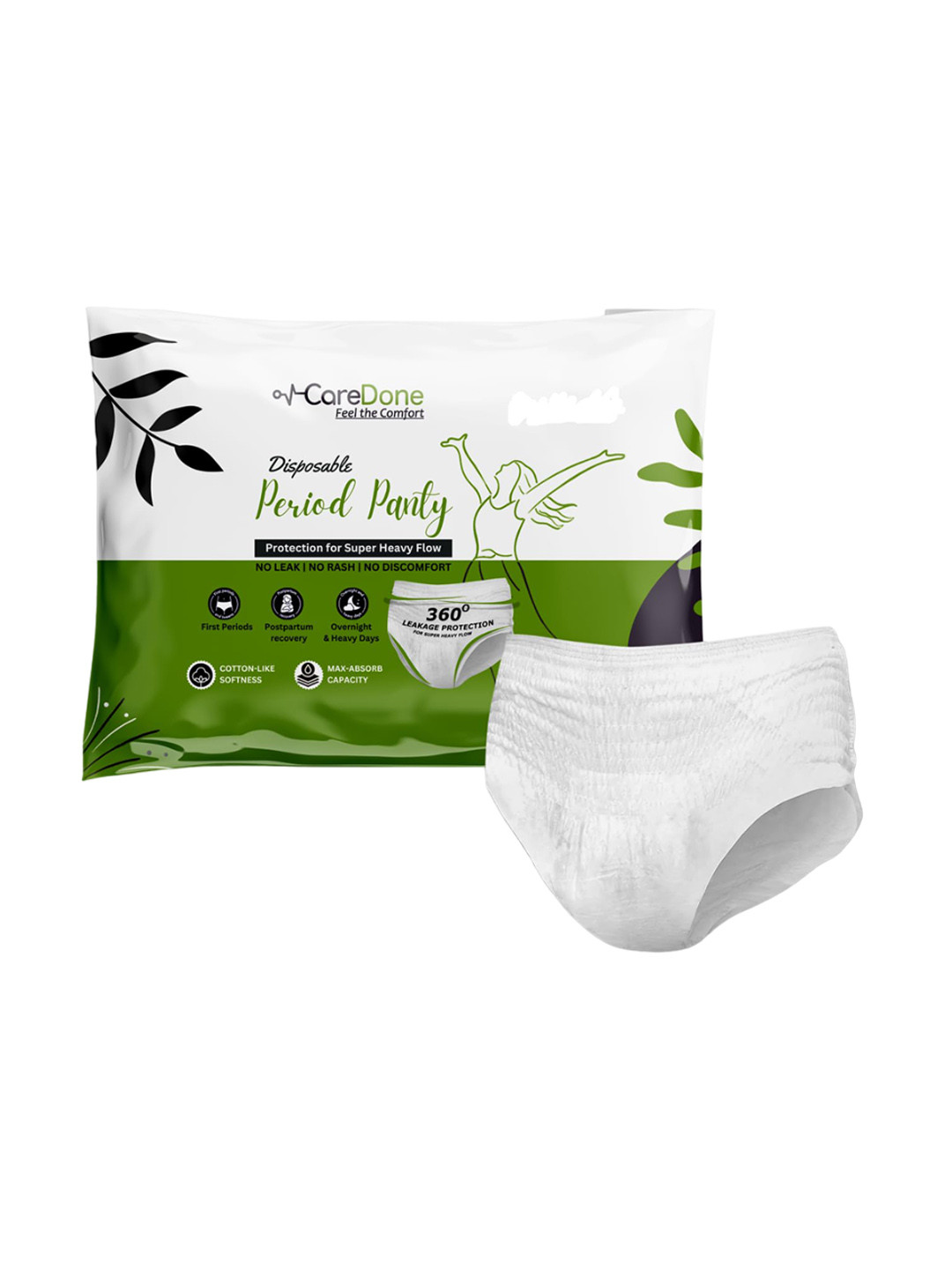 

CareDone Pack Of 4 Disposable Period Panties, White
