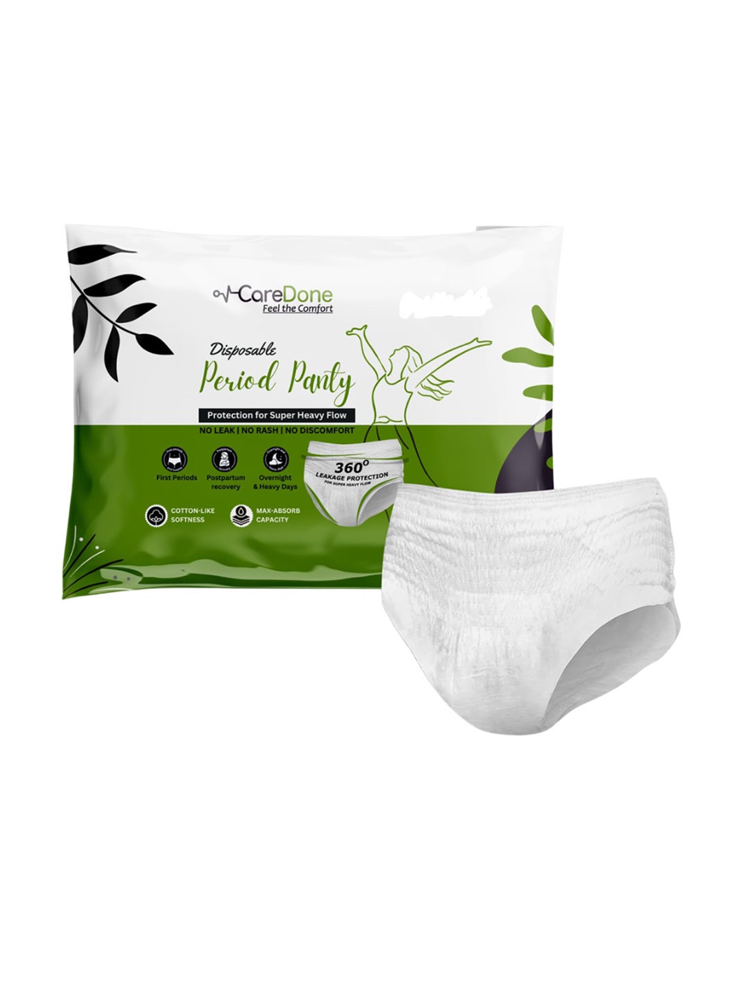 

CareDone Pack Of 4 Disposable Period Panties, White