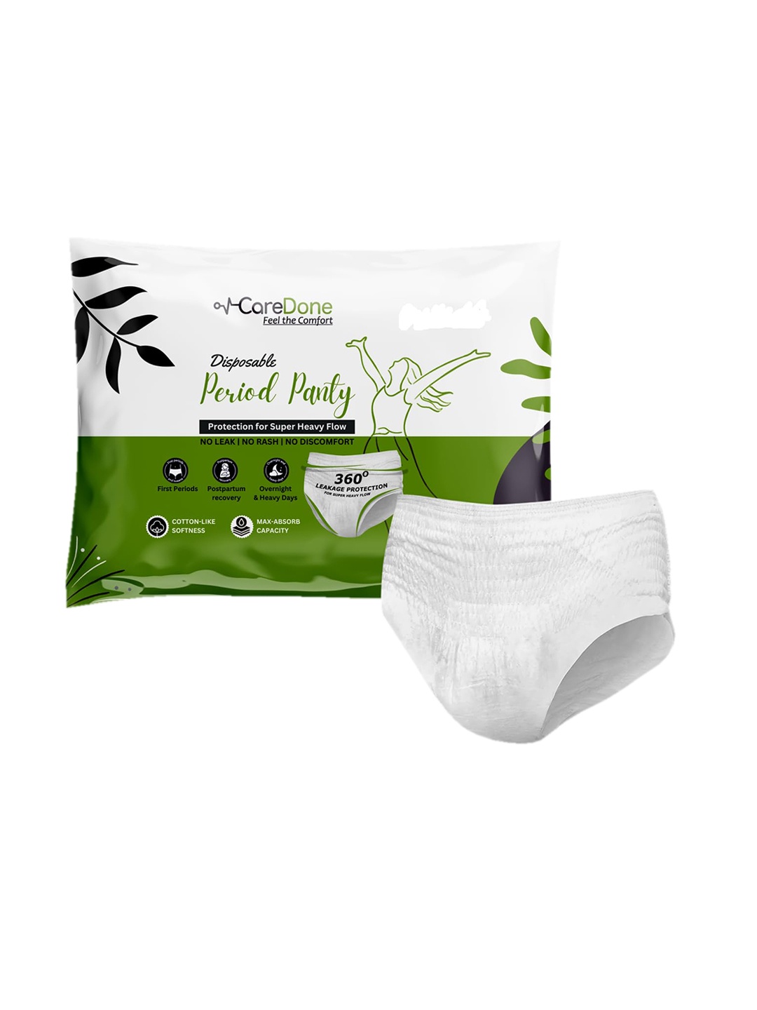 

CareDone Set Of 4 Leakproof Period Napkins, White