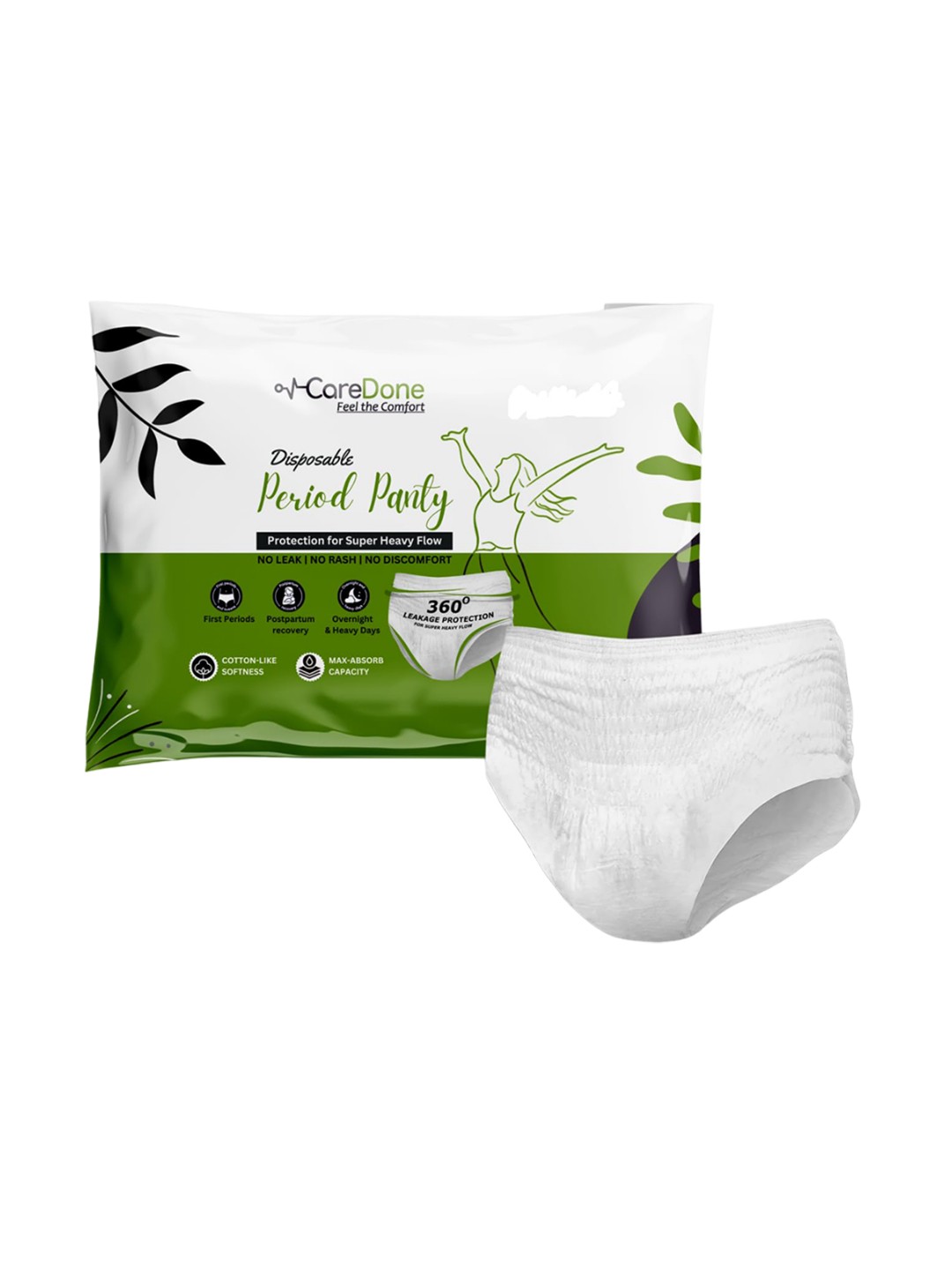 

CareDone Pack Of 4 Disposable Period Panties, White