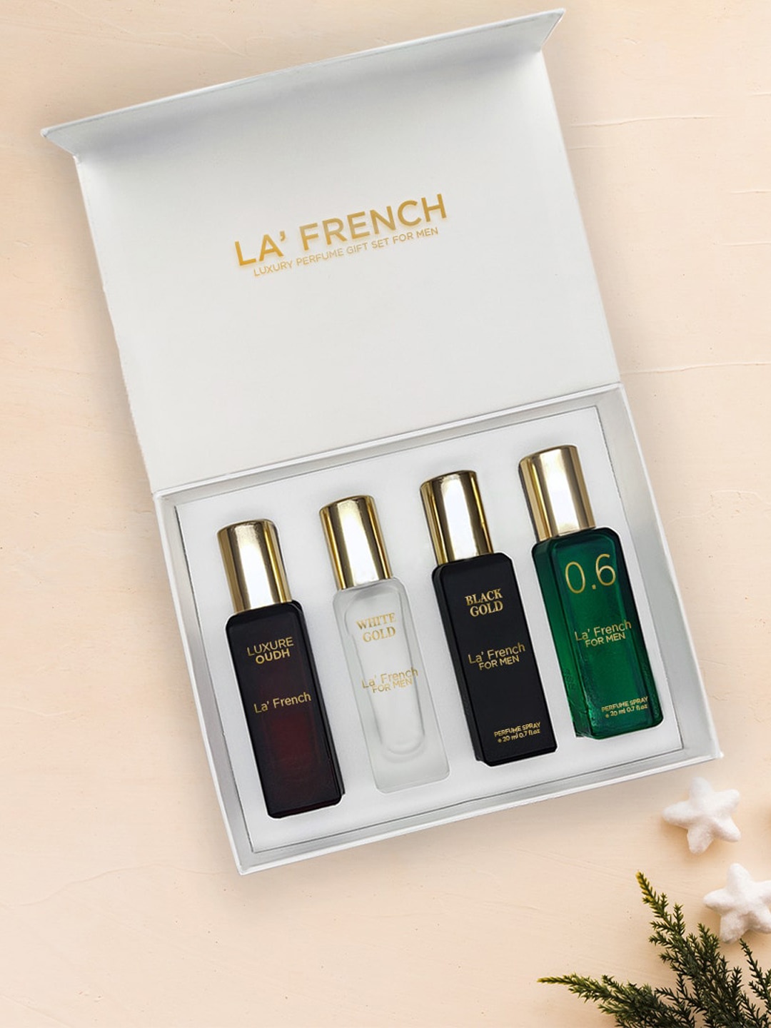 

La French Men Set Of 4 Black Gold-Black Gold-0.6-Luxure Oudh Eau De Parfum - 20ml Each, White