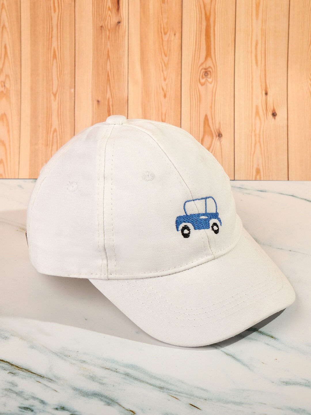 

DukieKooky Kids Embroidered Cotton Baseball Cap, White
