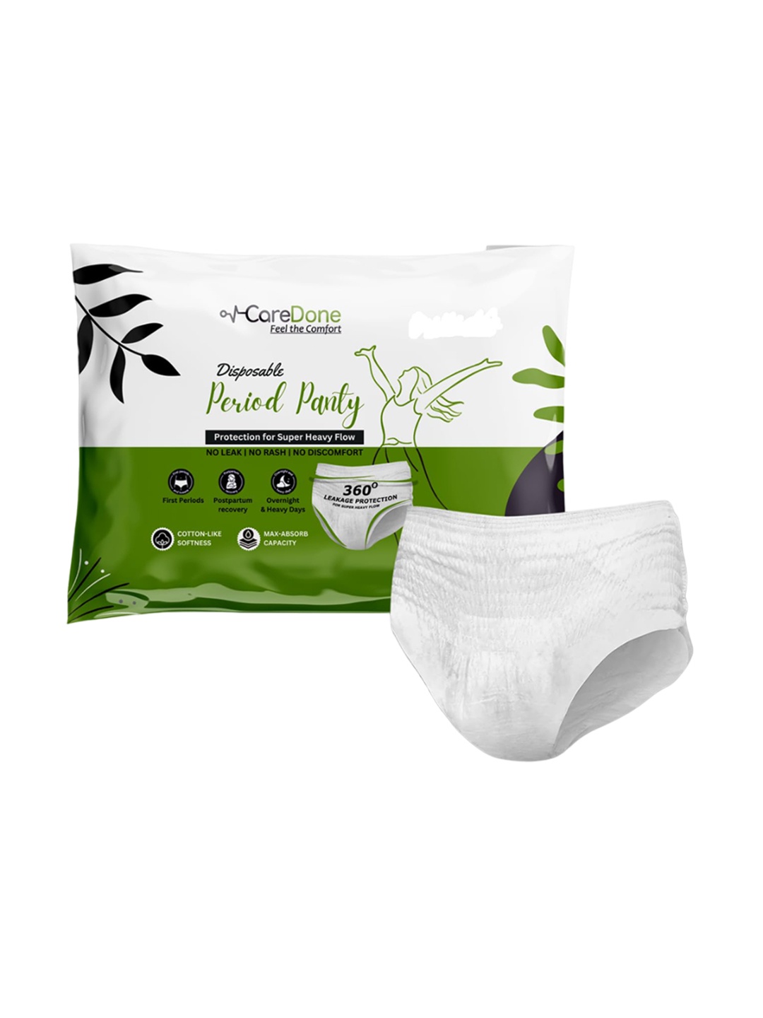 

CareDone Pack Of 4 Disposable Period Panties, White