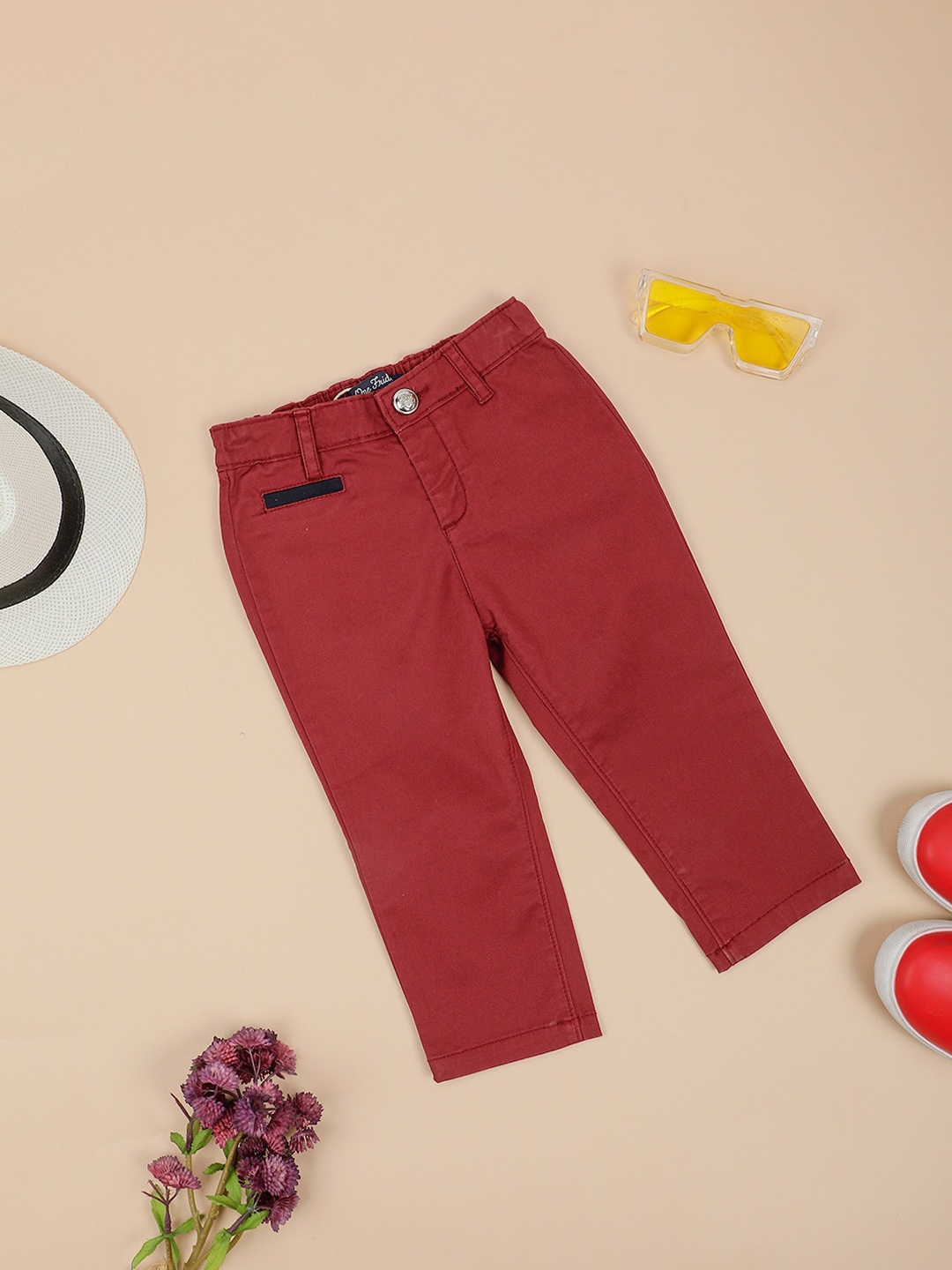 

One Friday Boys Relaxed Regular Trouser, Maroon