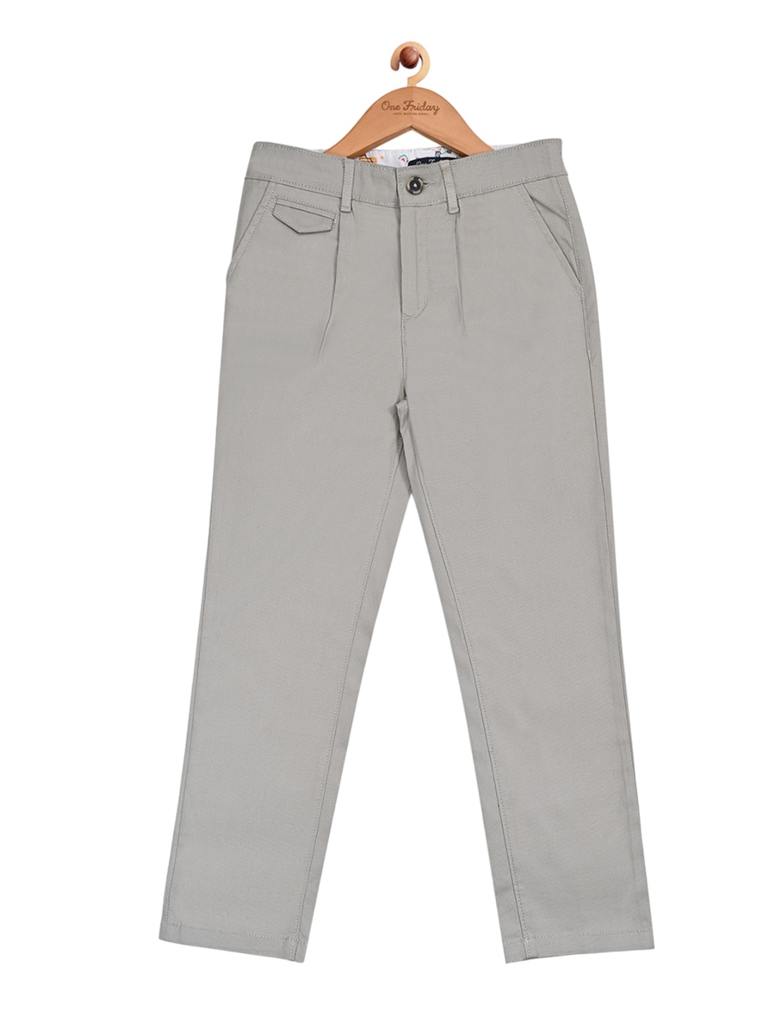 

One Friday Boys Relaxed Cotton Chinos Trousers, Olive