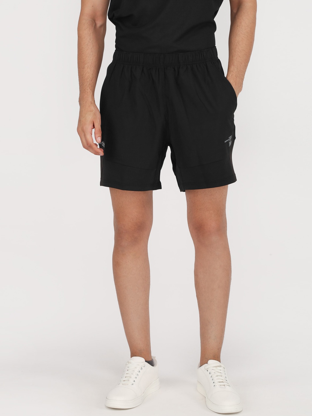 

DIDA Men Mid Rise Dri-FIT Training or Gym Shorts, Black
