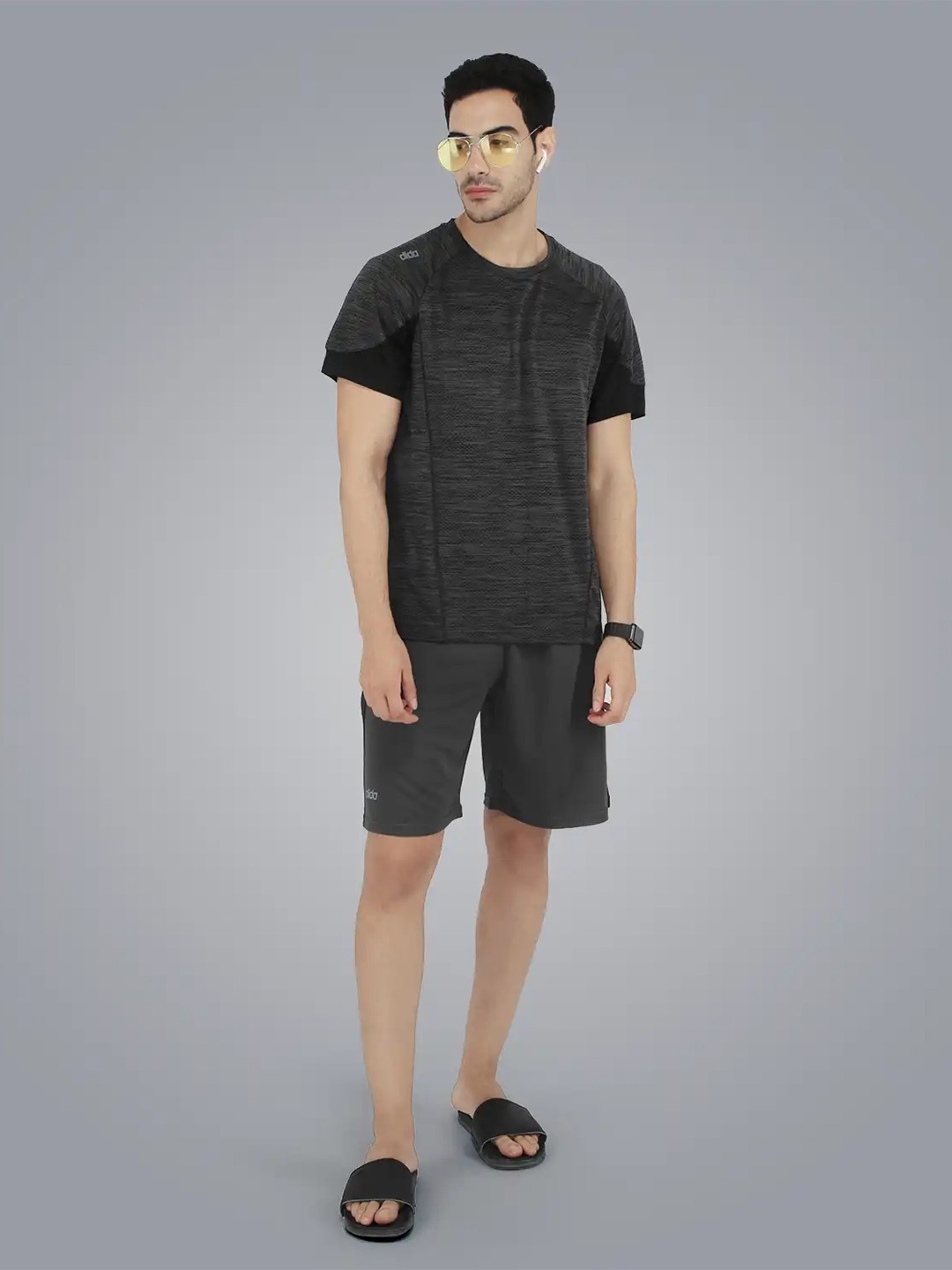 

DIDA Men Dri-FIT Comfort Fit Light Weight Running Sports Shorts, Charcoal