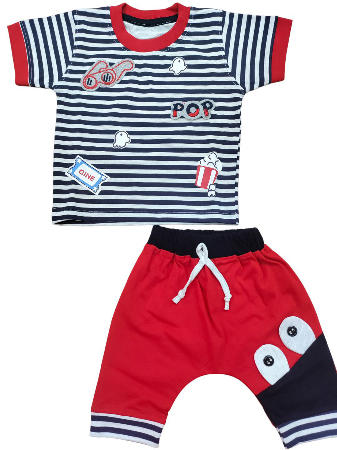 

BAESD Unisex Kids Printed T-shirt with Shorts, Black