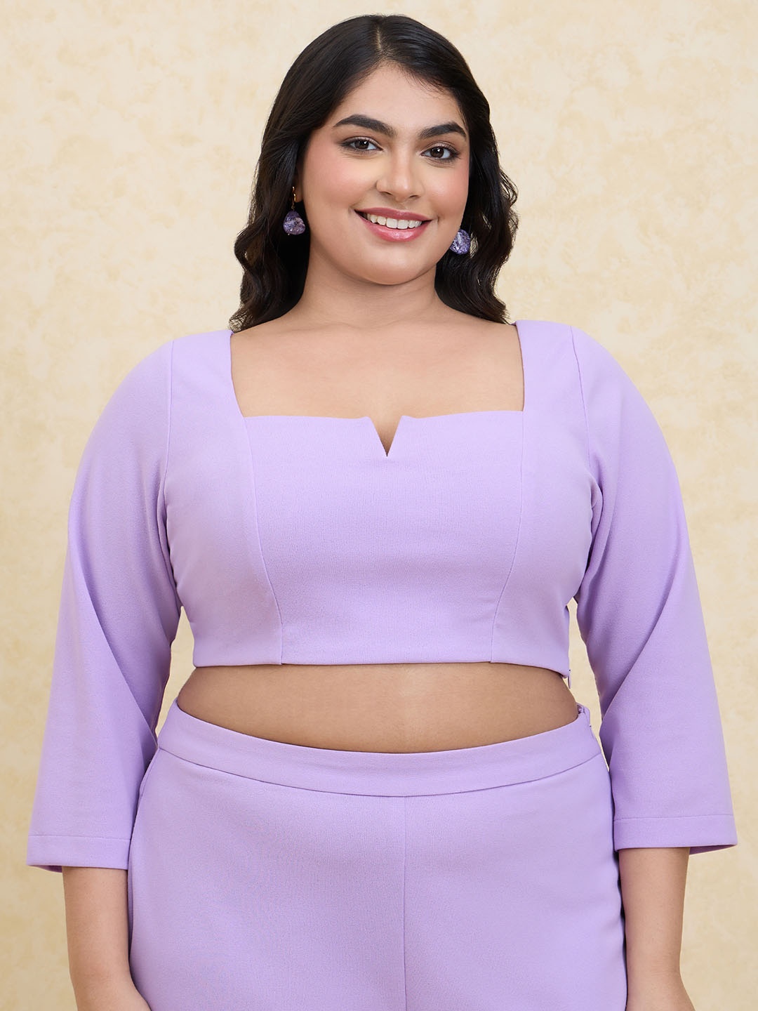 

20Dresses Crop Top & High-Rise Pants Co-ords, Lavender