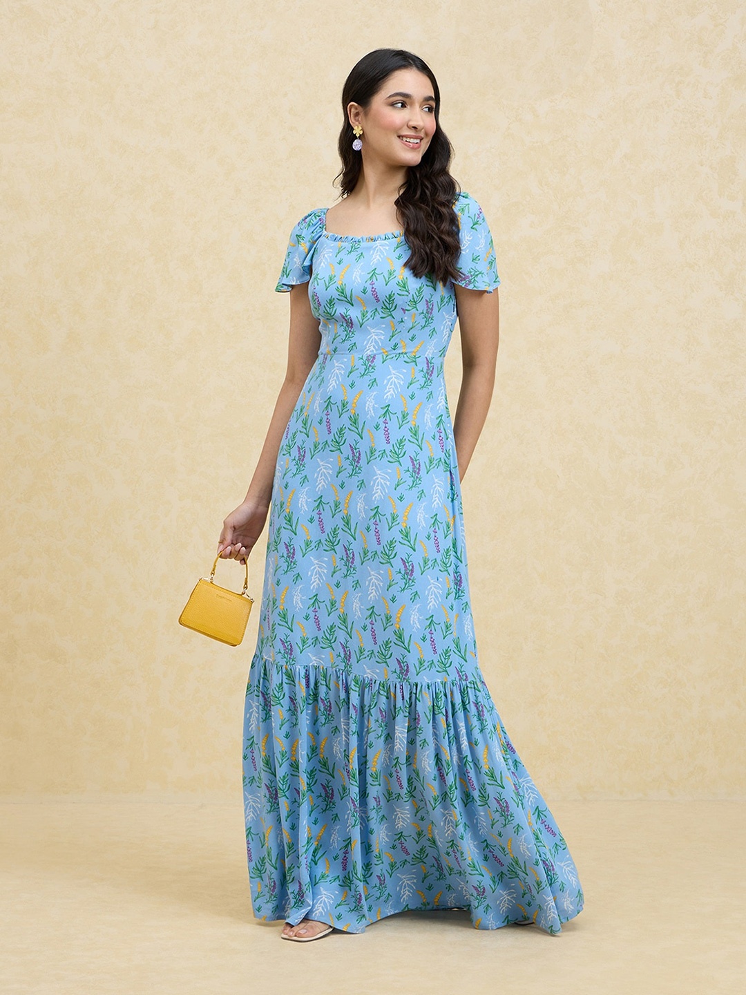 

20Dresses Blue Floral Printed Maxi Dress