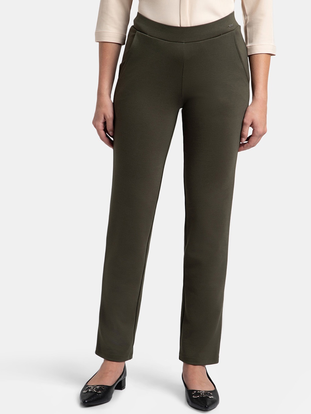 

Jockey Stretch All Day Straight Pant with Durable Waistband-IW45, Olive