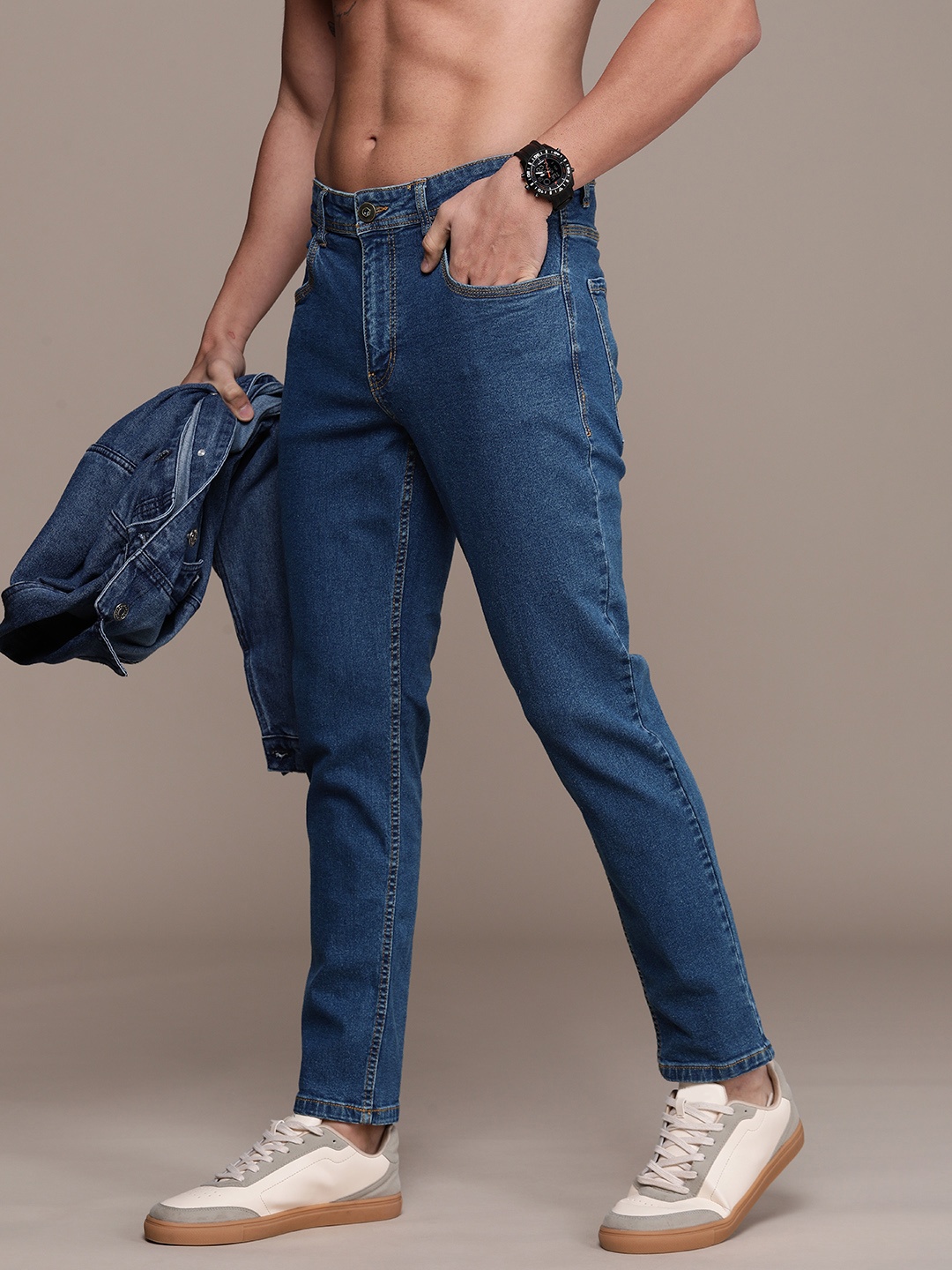 

Roadster Men Relaxed Fit Stretchable Jeans, Blue