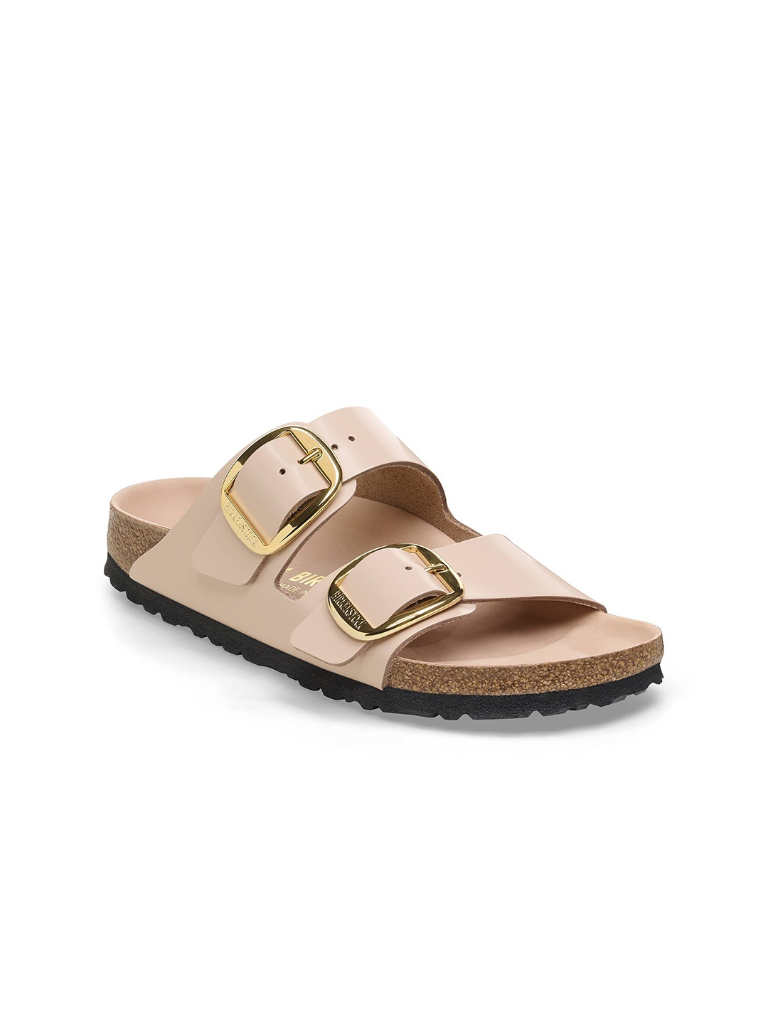 

Birkenstock Arizona Narrow Width Leather Open Toe Flats, Beige