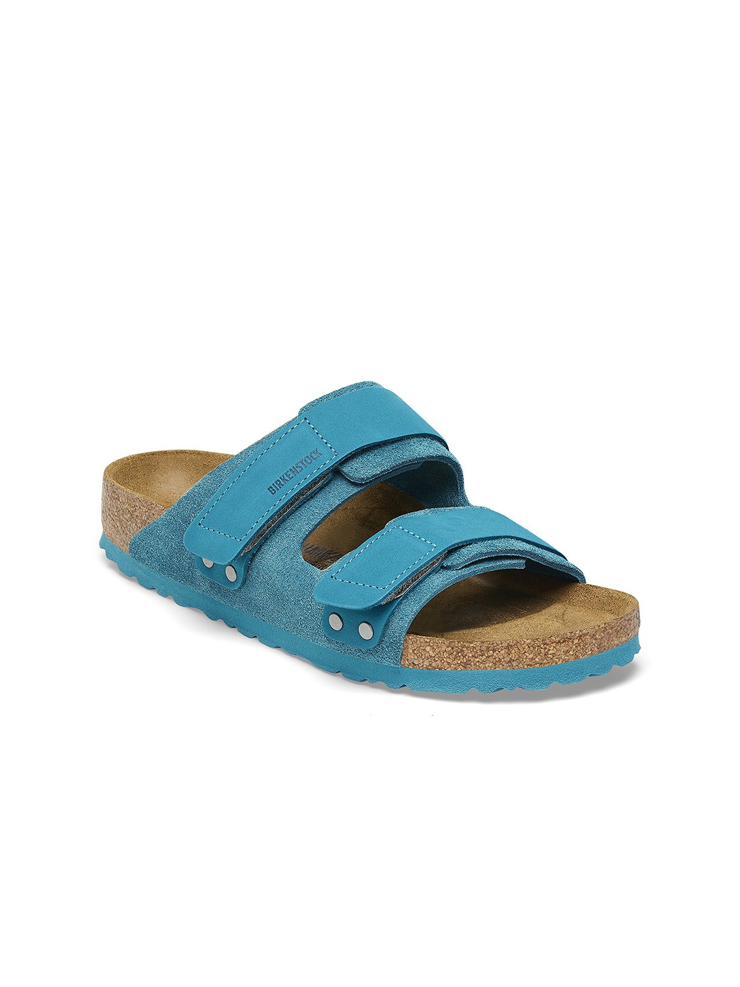 

Birkenstock Regular Width Uji Leather Open Toe Flats With Buckle, Blue