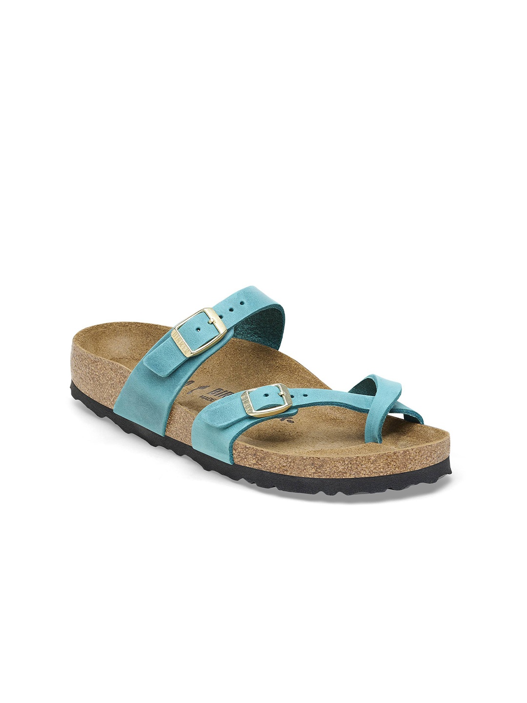 

Birkenstock Regular Width Mayari Leather One Toe Flats, Green